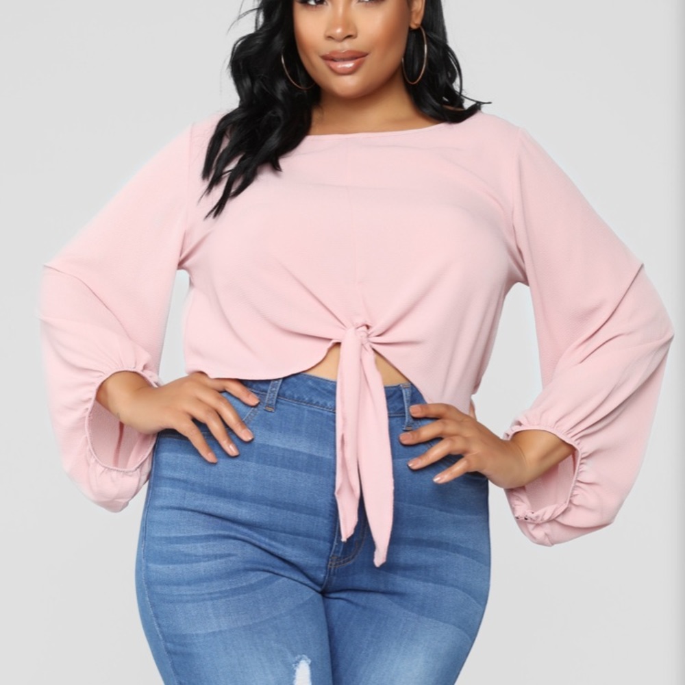 Mauve tie up top